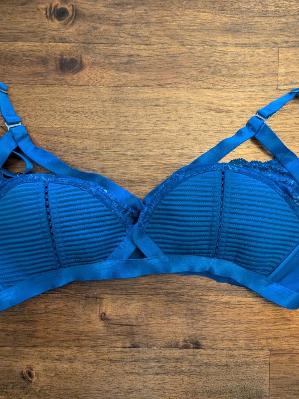 Dita Von Teese Madame X Non-Wire Wireless Bra Cobalt Electric Blue 34D